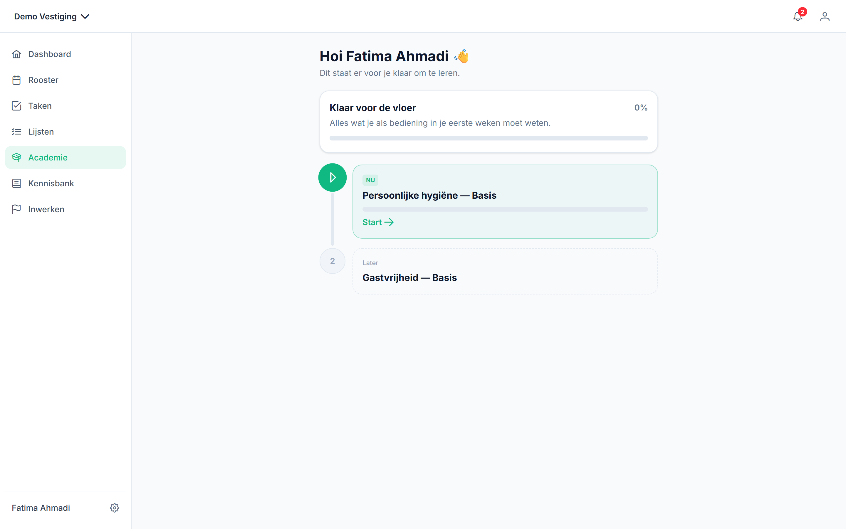 Microlearnings for employees in Horecaflix